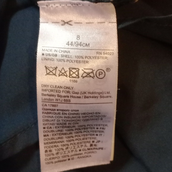 BANANA REPUBLIC , FLORAL PLEATED SKIRT - BLACK AND BLUES, SIZE 8 - Picture 10 of 10